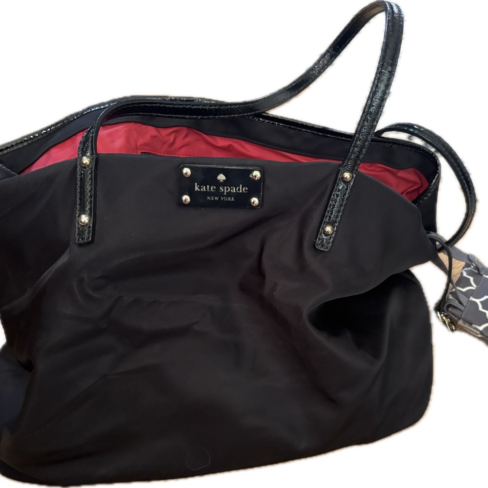 Kate Spade Black Tote with Red Interior